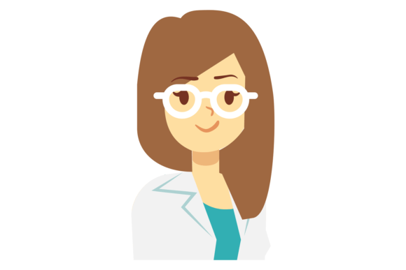 Female Doctor Character Avatar. Medical