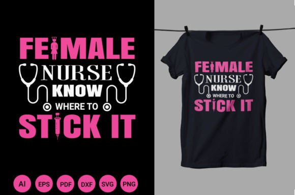 Female Nurse T-Shirt Design