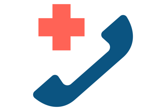 First Aid Call Service Icon. Medical Eme