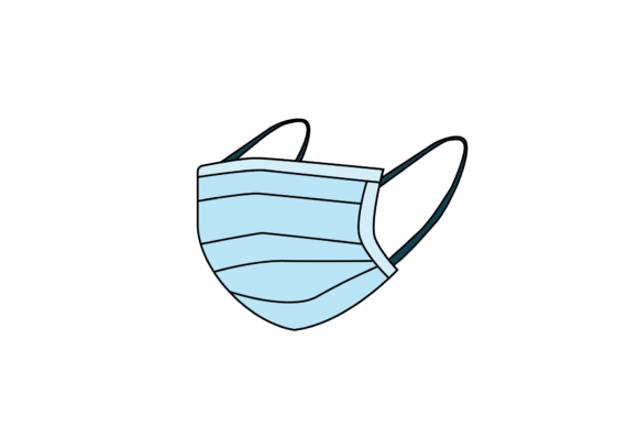 Healthy Medical Mask Icon Graphic