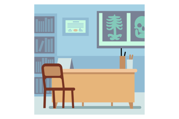 Medical Consultation Room Interior. Hosp