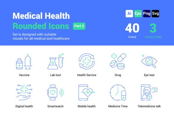 Medical Health Rounded Icons Part 2