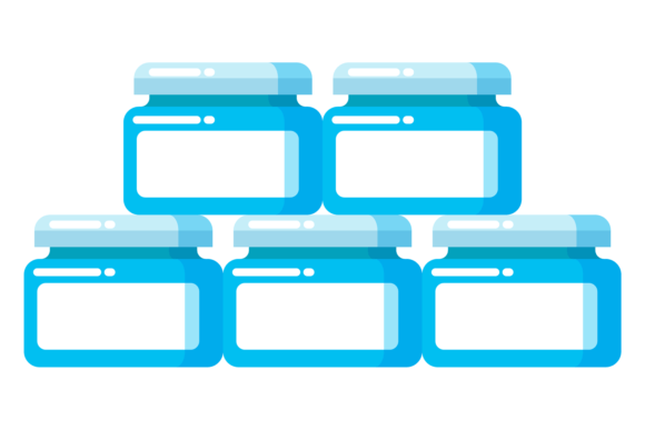 Medical Jars Stack Icon. Treatment Drug