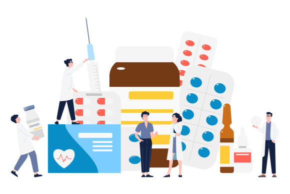 Medical Treatment Illustration. Doctors