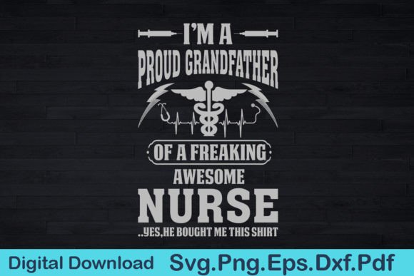 Nurse Grandfather T Shirt Gift for Men
