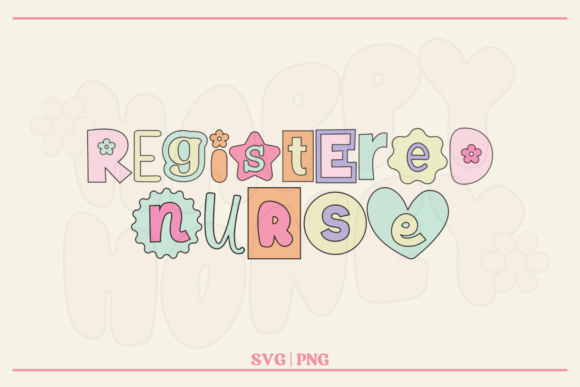 Registered Nurse Cut out Letters