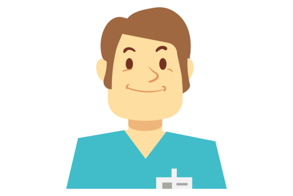 Smiling Medical Worker. Paramedic Charac